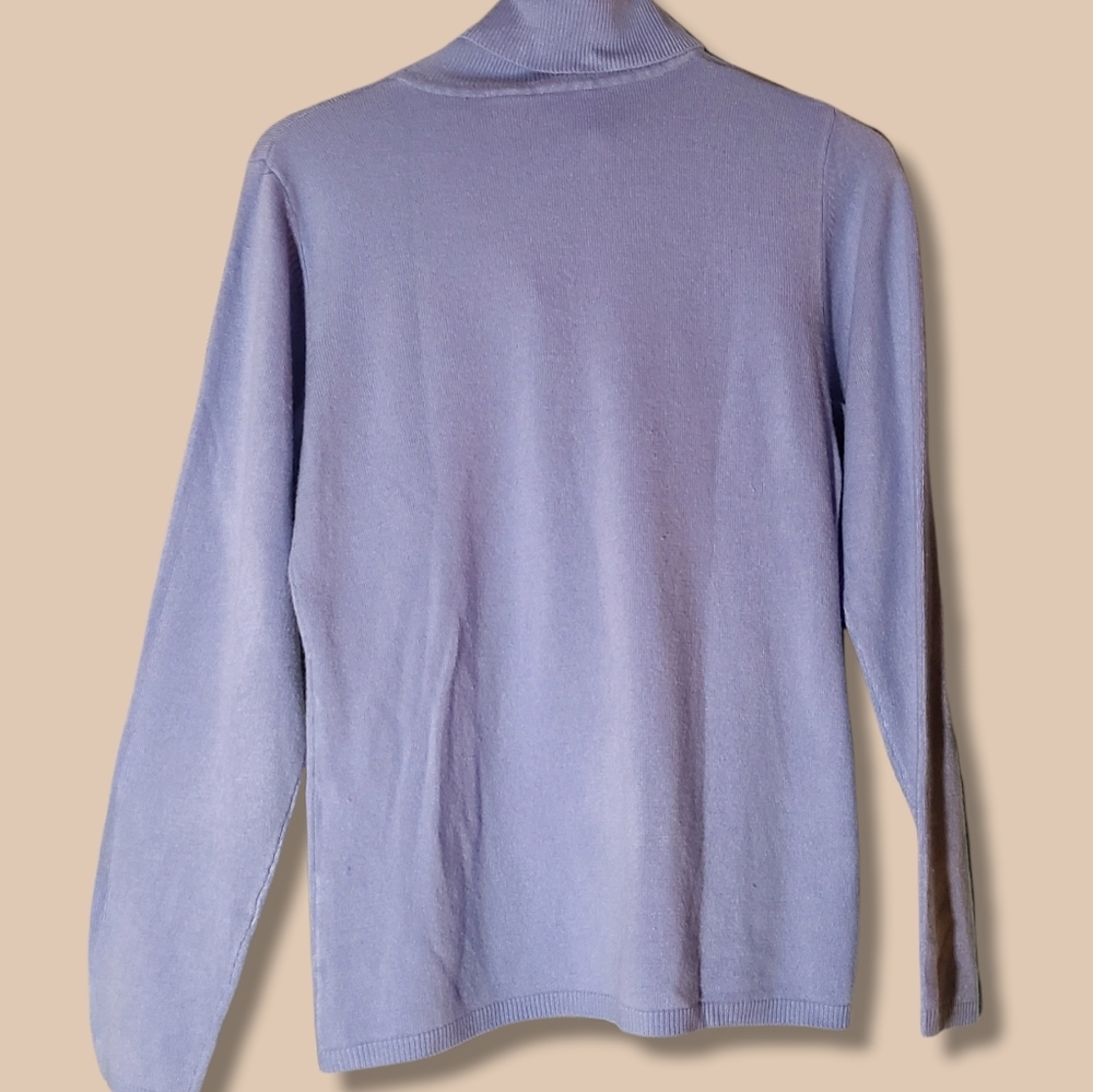Periwinkle Turtleneck Cozy Soft Knit Sweater size M